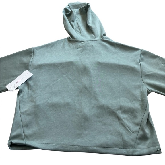 YOGALICIOUS Softlite Scuba Autumn HOODIE JACKET  color Iceberg Green Size Small - Picture 5 of 6